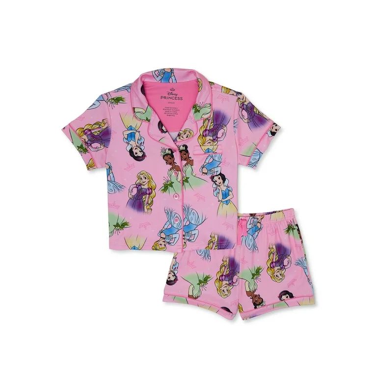 Disney Princess Girls’ Pajama Sleep Set, 2-Piece, Sizes 4-12 | Walmart (US)