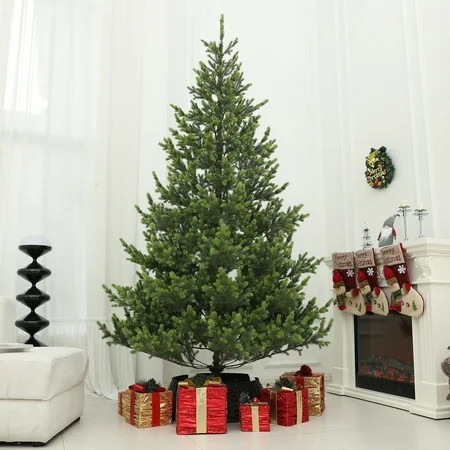 HOMCOM 9ft Artificial Sparse Christmas Tree with Steel Stand and 4306 Tips for Home Office Holiday | Walmart (US)