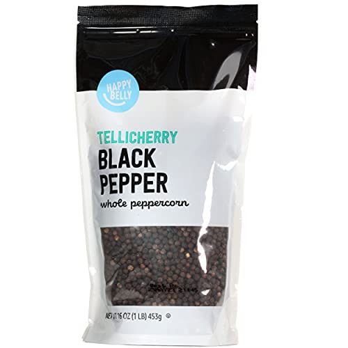 Amazon Brand - Happy Belly Tellicherry Black Pepper Whole Peppercorn, 16 ounce (Pack of 1) | Amazon (US)