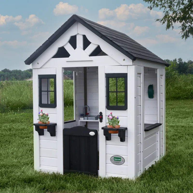 Backyard Discovery Sweetwater Indoor/Outdoor Cedar Playhouse with Kitchen | Wayfair North America