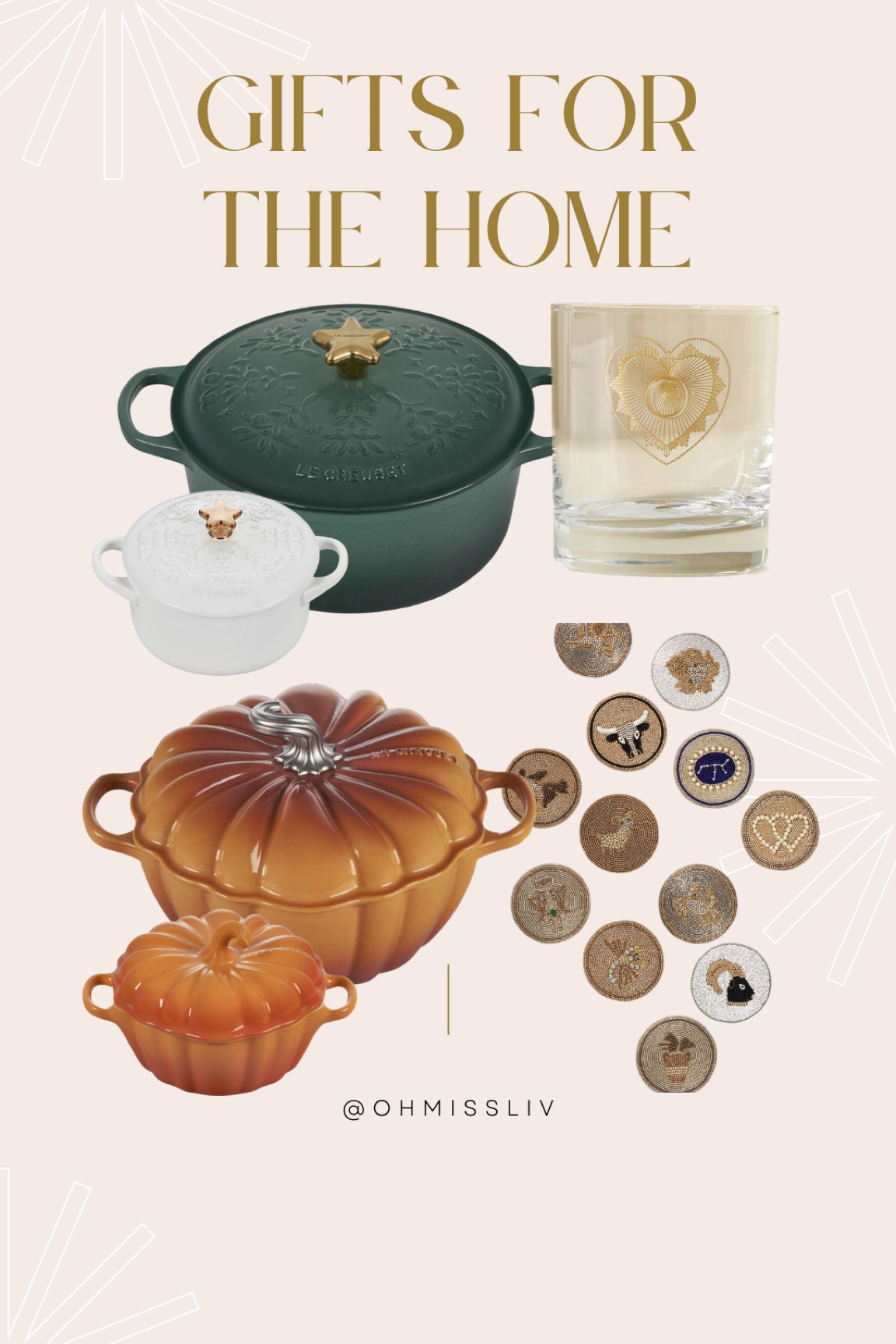 Specialty Holiday Decor Gift Guide for the Home Gifts for Family & In-Laws 

Le Creuset Holiday Dutch Oven Mini Cocotte Pumpkin Noel Dutch Ovens Anthropologie Monogram Old Fashioned Glass Golden Custom Initial Mug Zodiac Beaded Coasters Housewarming Gifts for the Astrology Lovers 

Gifts for Her, For Him, for Women, for Men, Housewarming Gifts, Gifts for SIL, BIL, FIL, MIL

#LTKhome #LTKGiftGuide #LTKHoliday