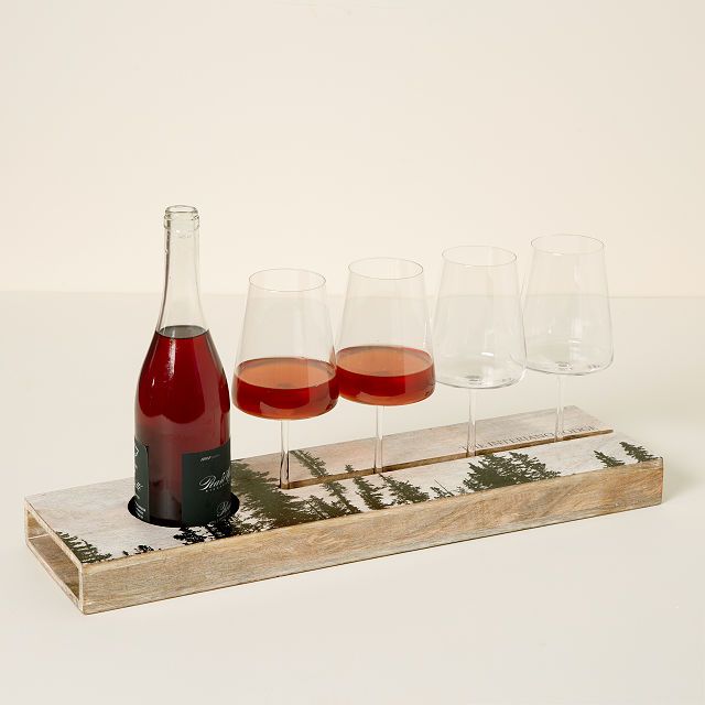 Custom Treeline Wine Serving Tray | UncommonGoods