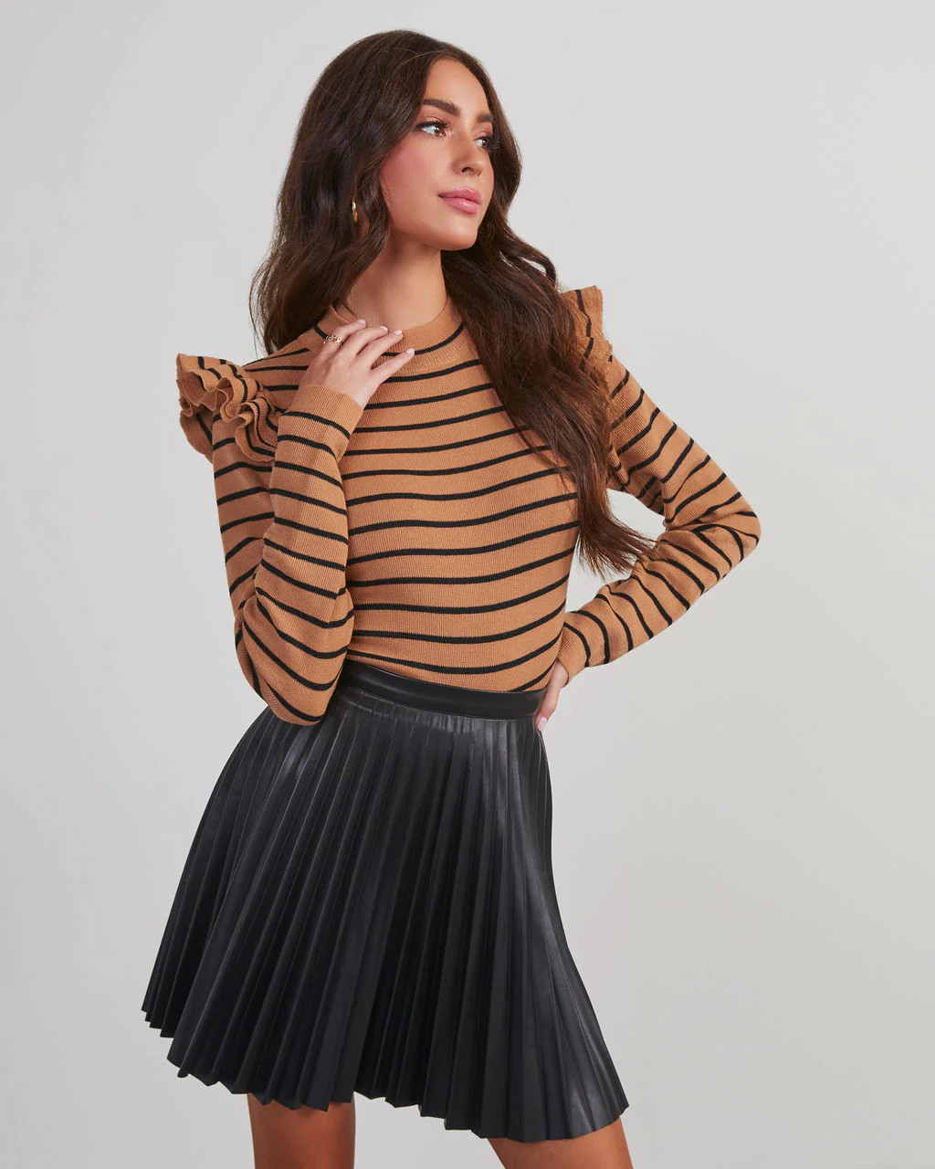 Westwick Striped Mock Neck Bodysuit | VICI