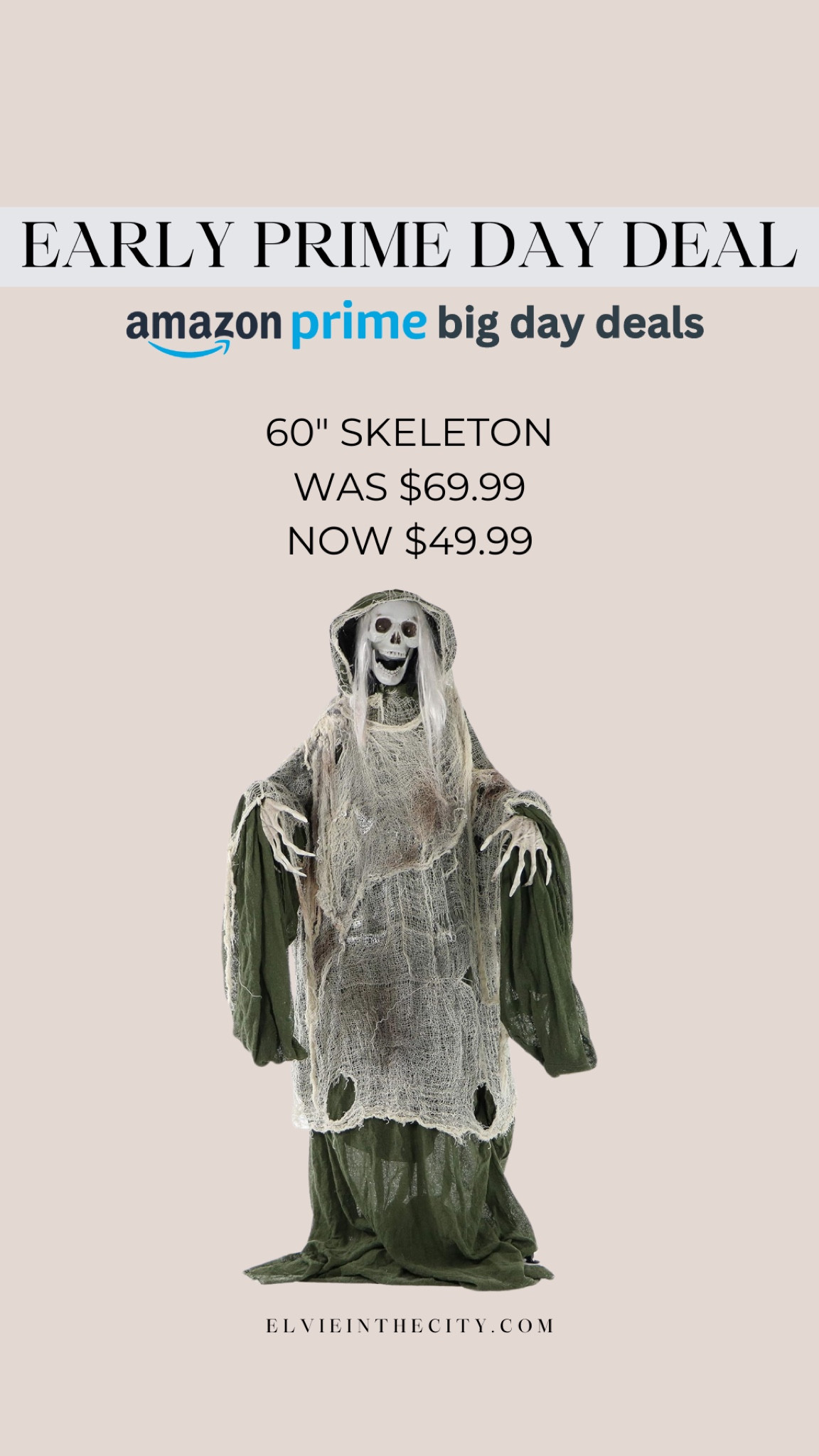 This 60” skeleton is 29% off during Amazon Prime Big Day Deals!

Deal of the day, Halloween decorations, outdoor decor, outdoor skeleton

#LTKHalloween #LTKSaleAlert #LTKxPrimeDay