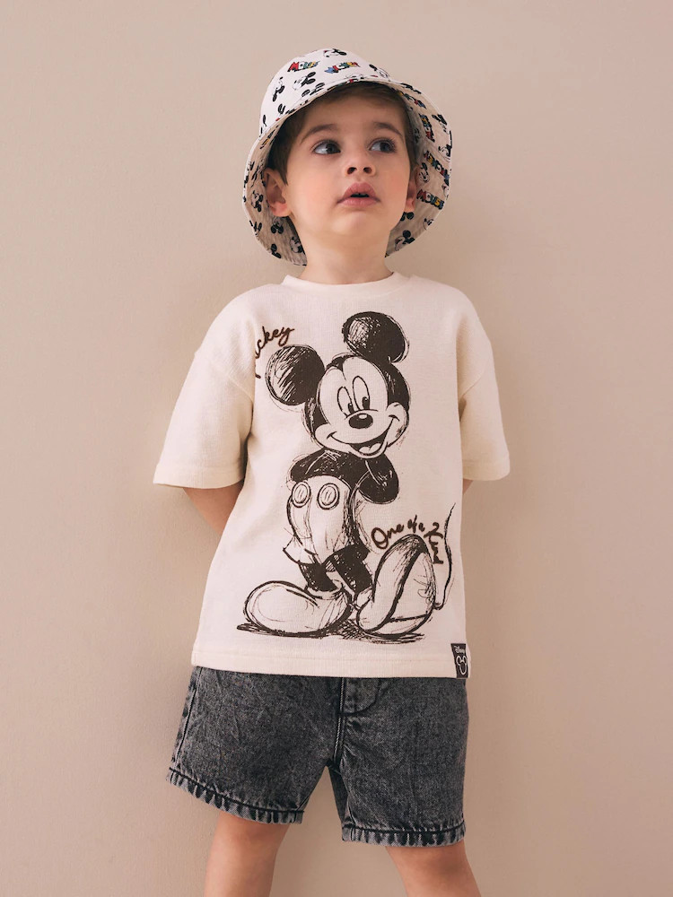 Buy Oatmeal Mickey Mouse Short Sleeve T-Shirt (3mths-8yrs) from Next USA | Next US