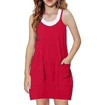 Arshiner Girls Dress with Shorts Casual Summer Spaghetti Straps One Piece Romper Dresses with Poc... | Amazon (US)