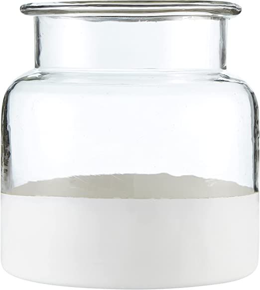 47th & Main Glass Decorative Jar Vase, 6" Tall, Matte White Base | Amazon (US)