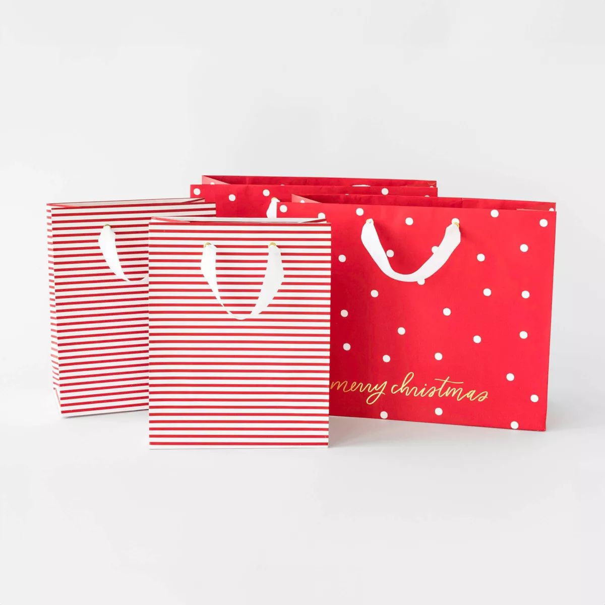 4ct Assorted Gift Bag Set Red - Sugar Paper™ + Target | Target