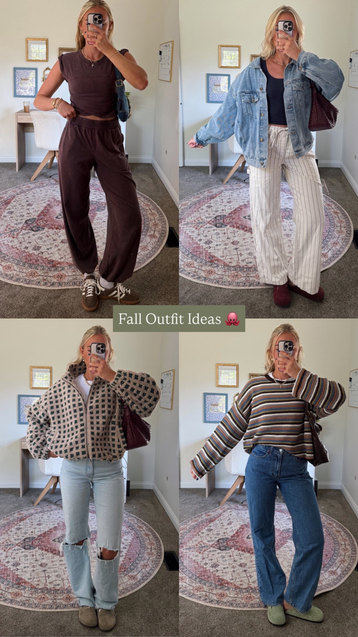 Comfy Casual Fall outfit ideas 🍂🌲🐙🫐