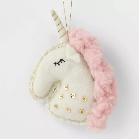Felt Unicorn Christmas Tree Ornament White - Wondershop™ | Target