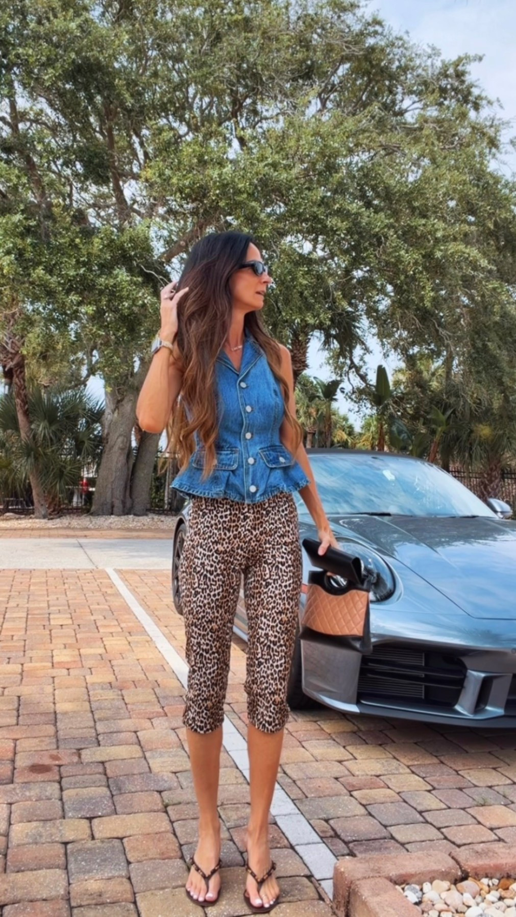 Today’s dress code? Mahjong… but make it chic. ♣️✨

Who says game day can’t come with a little fashion moment?

I mixed a structured denim peplum with leopard capris because sometimes the best outfits happen when you stop playing it safe. Add a pair of kitten flip-flops, oversized sunnies, and my favorite bag… and I’m officially ready to shuffle the tiles and sip something sparkling at the yacht club.

Winning hand? Maybe.
Best dressed? I’ll let you decide. 😉🤎

#NicoleColeeStyle #OOTD #YachtClubStyle #LeopardPrint #Over40Style

#LTKootd #LTKgrwm #LTKdayinmylife