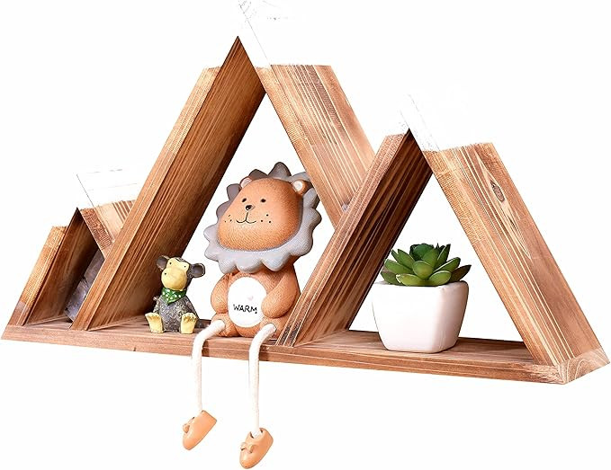 Mountain Floating Shelf Wooden Mountain Shelf Mountain Wall Decor for Woodland Nursery Wall Decor... | Amazon (US)