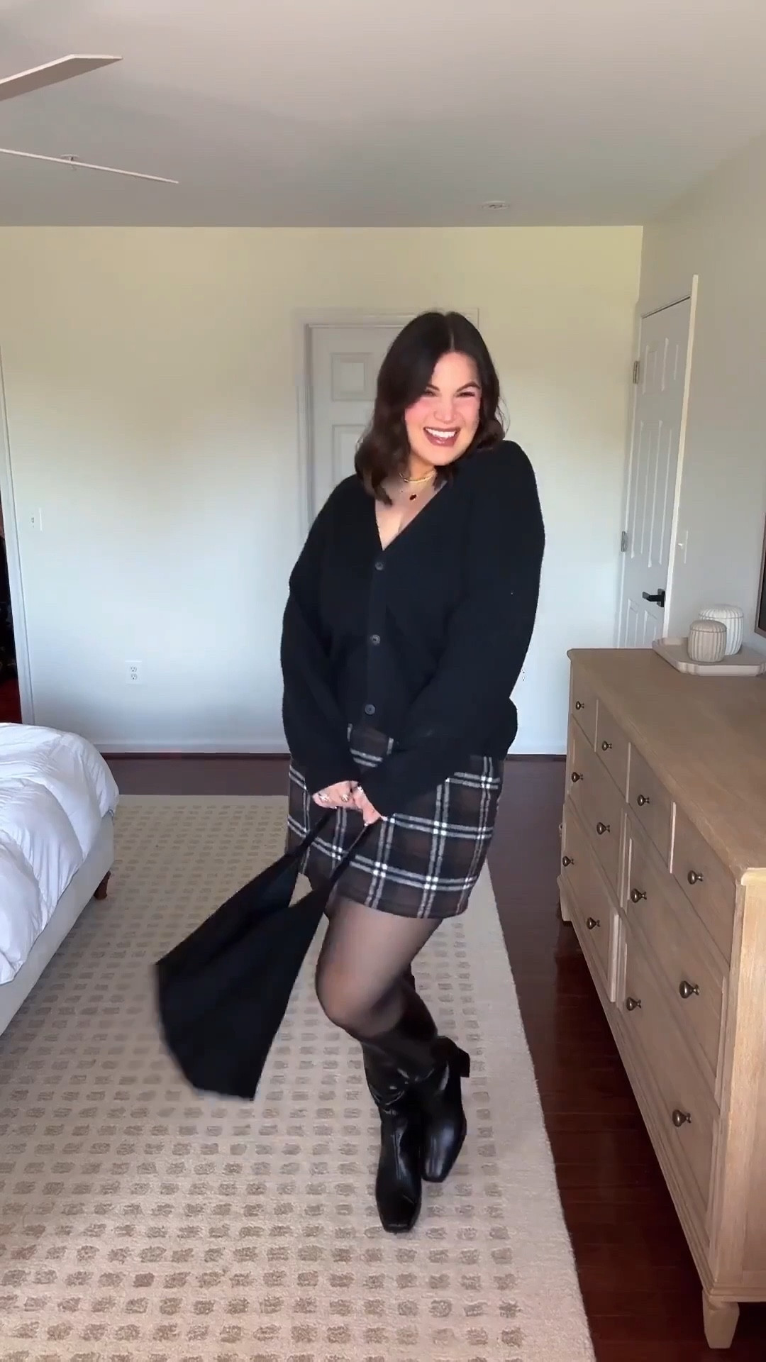 Midsize  outfit idea from Amazon! 

Bralette - xl
Cardigan - xl
Tights - xl 
Skirt - xl 
Boots - 10 


#LTKMidsize #LTKootd #LTKgrwm