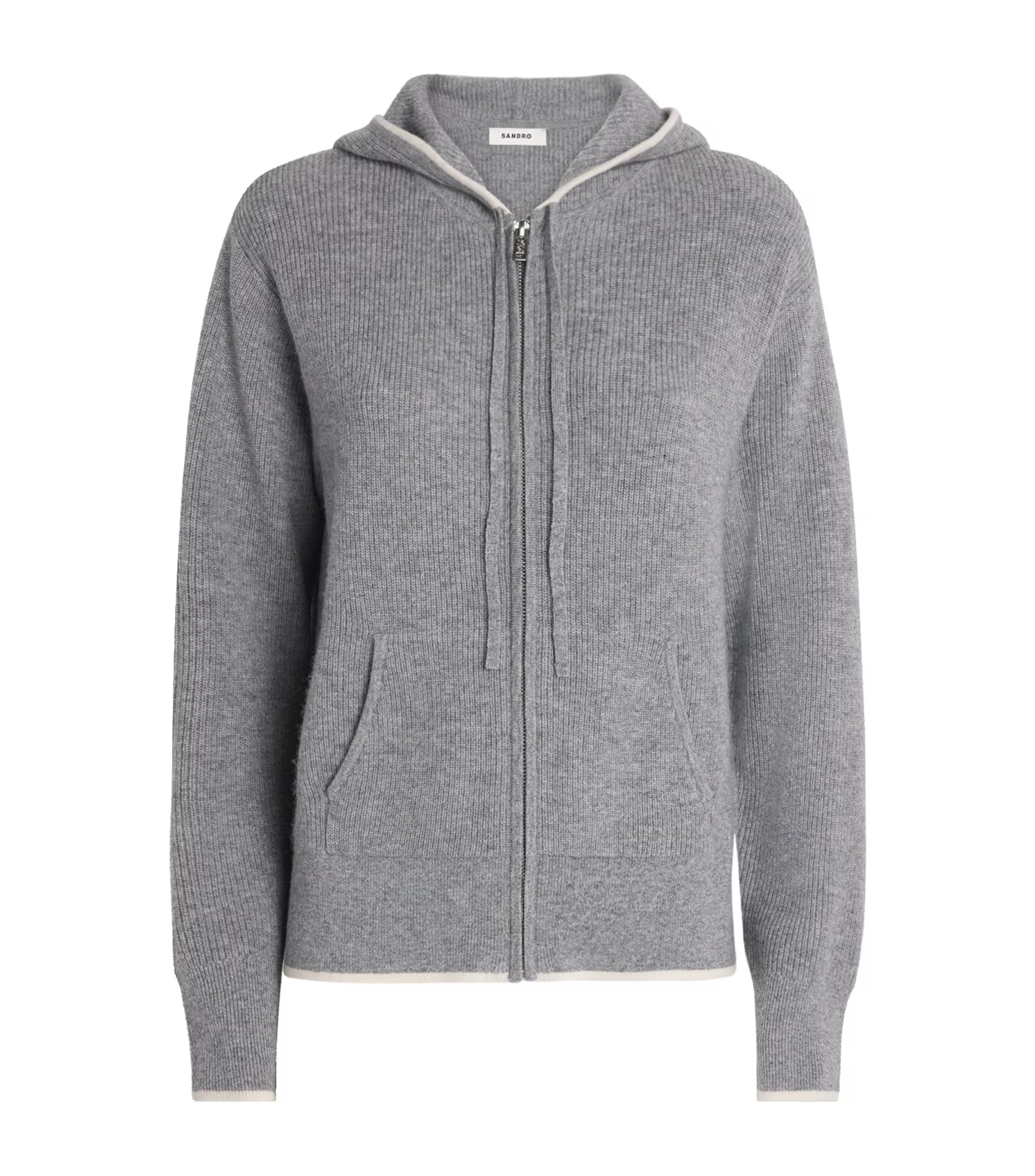 Sandro Paris Wool Zip-Up Sweater | Harrods (US)