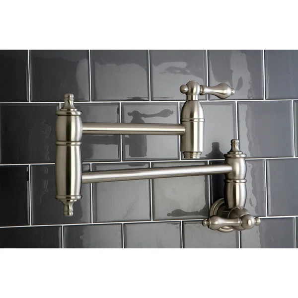 Kingston Brass Restoration Two-Handle 1-Hole Wall Mount Pot Filler Faucet | Wayfair North America