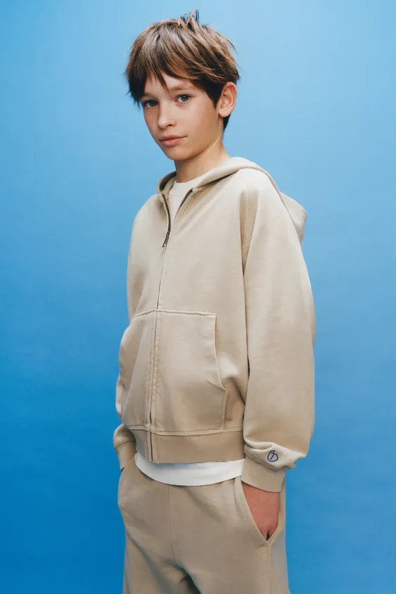 PLAIN ZIP-UP HOODIE | Zara UK