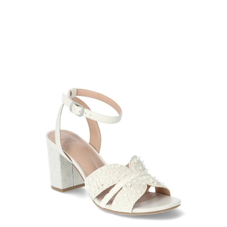 Time and Tru Women's Pearl Block Heel Sandal | Walmart (US)