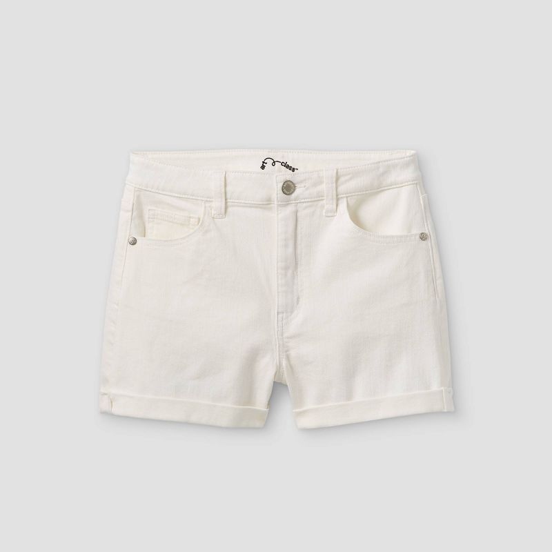 Girls' Rolled Hem Mid-Rise Jean Shorts - art class™ | Target