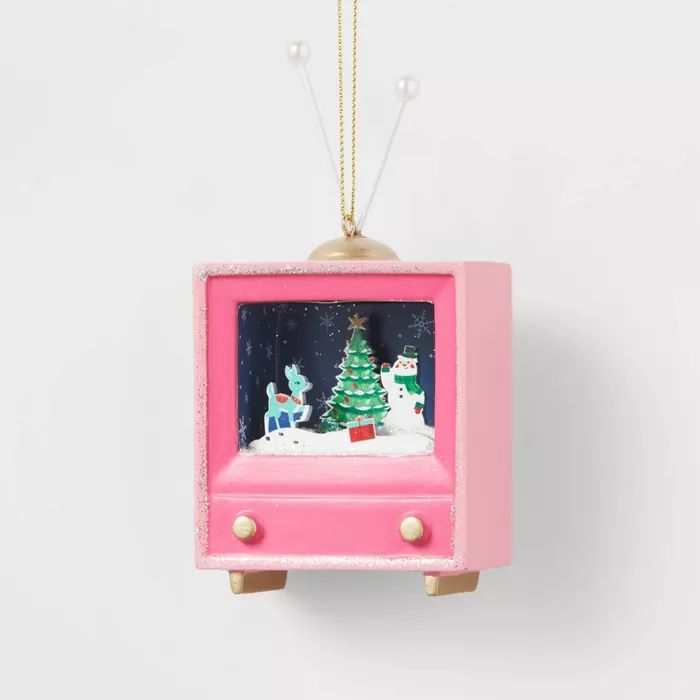 Pink Retro TV Christmas Tree Ornament - Wondershop™ | Target