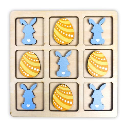Easter Tic Tac Toe, Wooden Tic Tac Toe, Tic Tac Toe Game For Kids, Mini Tic Tac Toe Board, Easter Gift For Kids, Easter Basket Stuffers for Kids, Easter Games for Kids, Easter Gift 2025 (Blue) | Amazon (US)