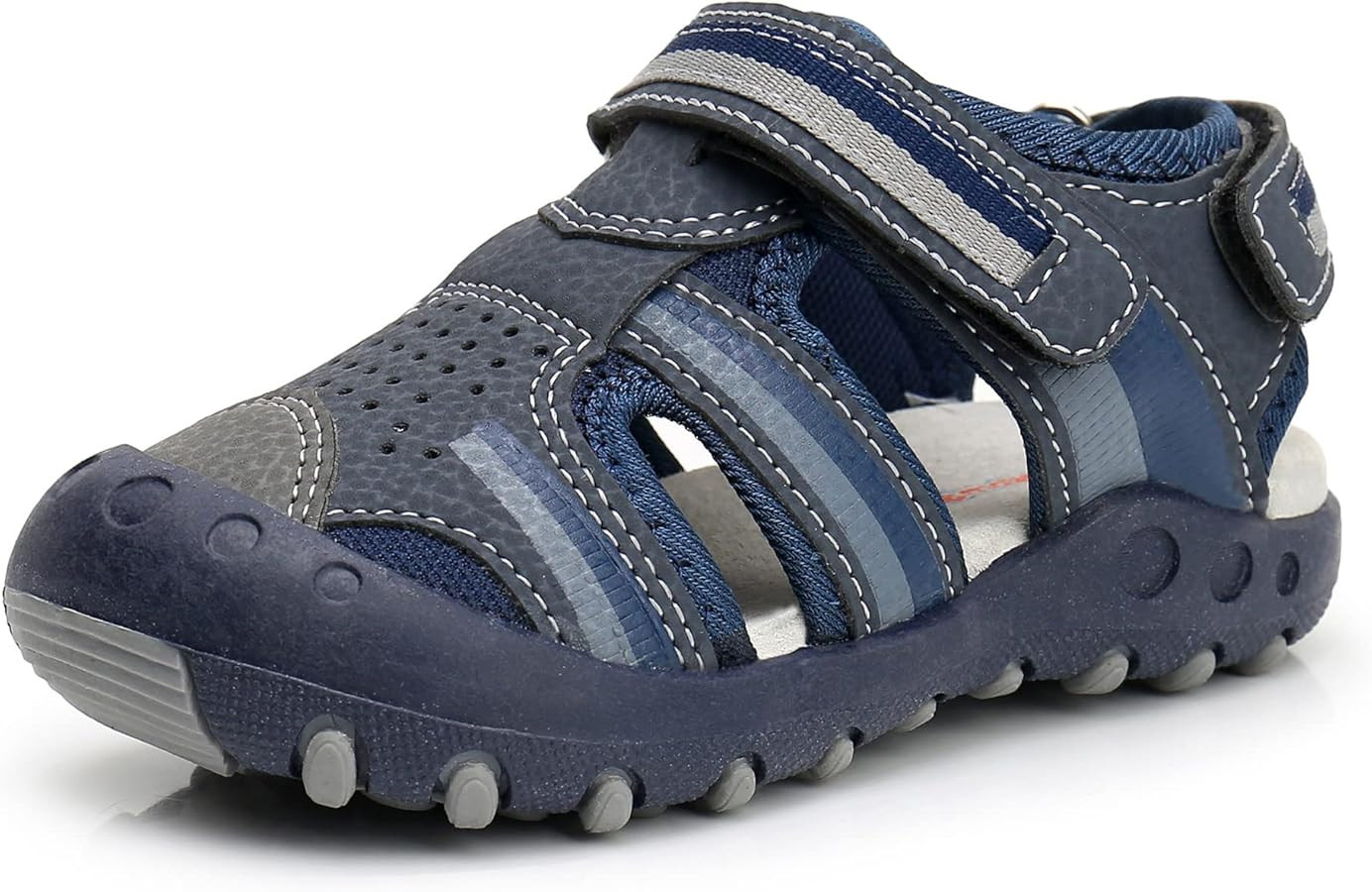 Apakowa Kid's Boy's Summer Outdoor Athletic Double Strap Closed-Toe Beach Sandals Sport (Toddler/... | Amazon (US)