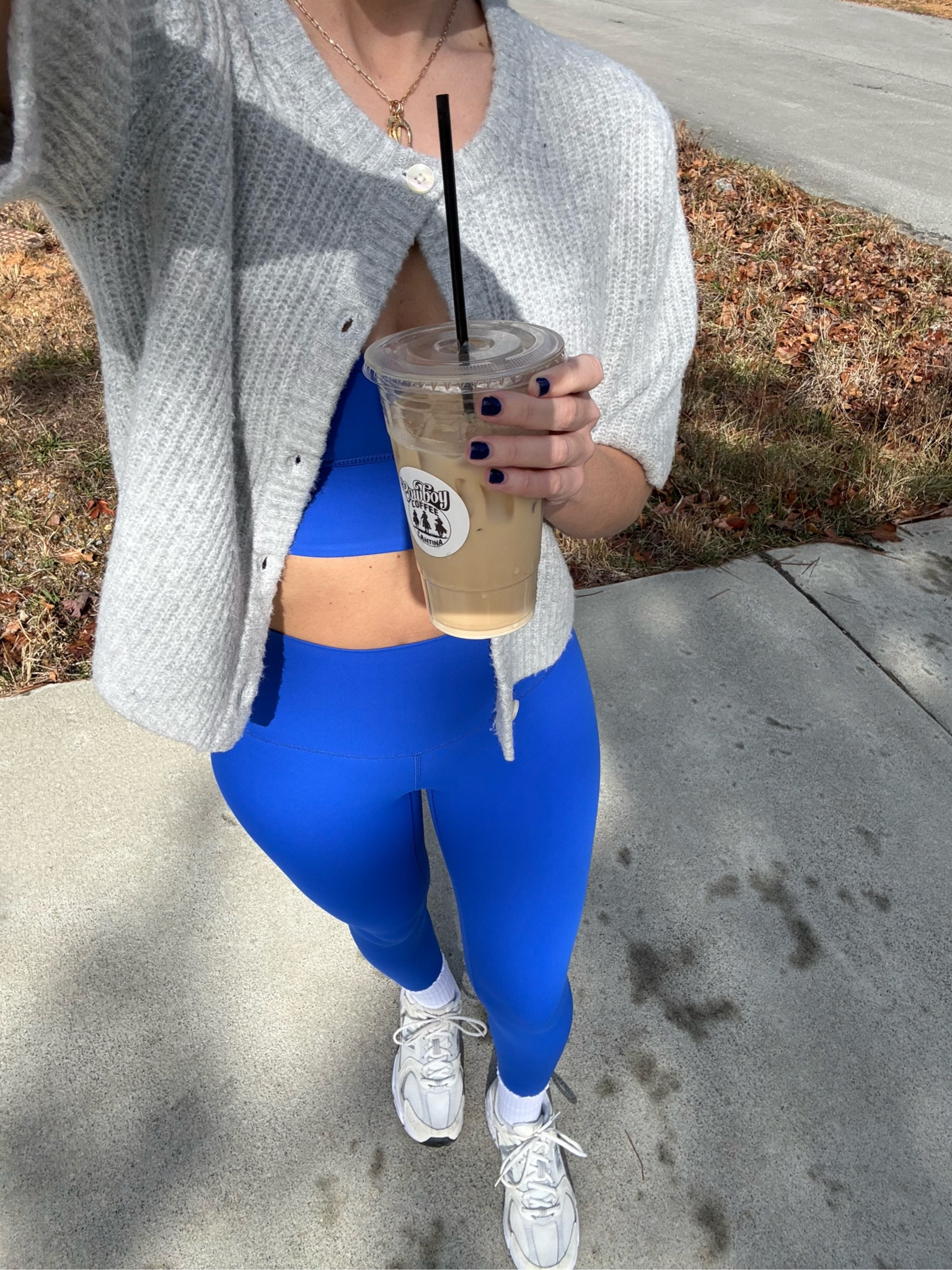 Cardigans + workout sets are my new go to!! Obsessed with this shade of blue from lululemon and it pairs perfectly with the aerie short sleeved cardigan 💙

Lululemon, align leggings, align bra, aerie cardigan, fitness inspo, workout outfit, errands ootd 

#LTKFitness #LTKActive