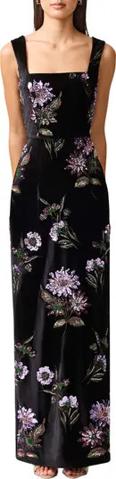 Elliatt Clio Embellished Velvet Sheath Gown | Nordstrom | Nordstrom