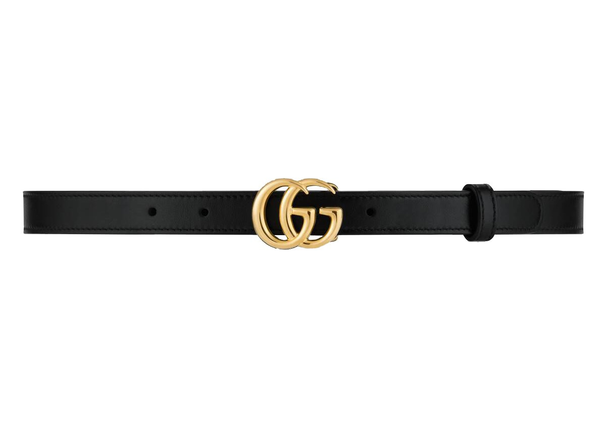 Gucci GG Marmont Belt Shiny Buckle .8 Width Black | StockX