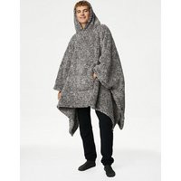 The M&S Snuggle Heavyweight Heated Fleece Electric Hooded Blanket - 1SIZE - Grey, Grey | Marks & Spencer IE