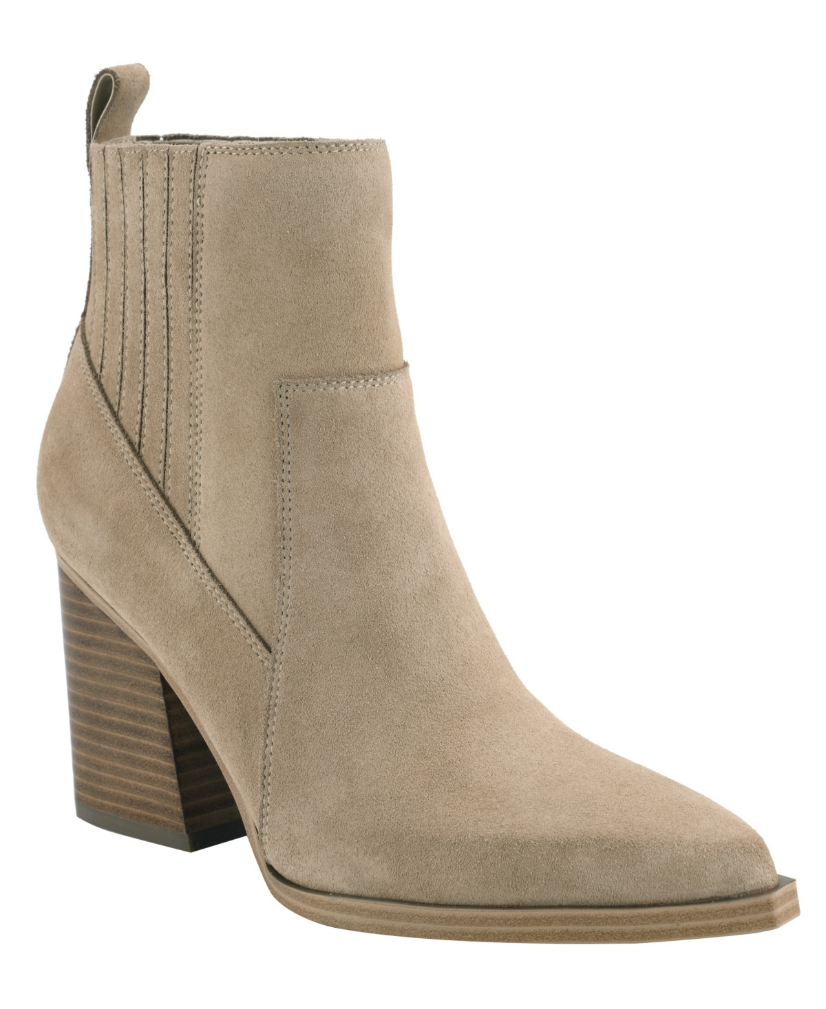Marc Fisher Women's Marela Pointy Toe Dress Booties - Dark Natural Suede | Macy's