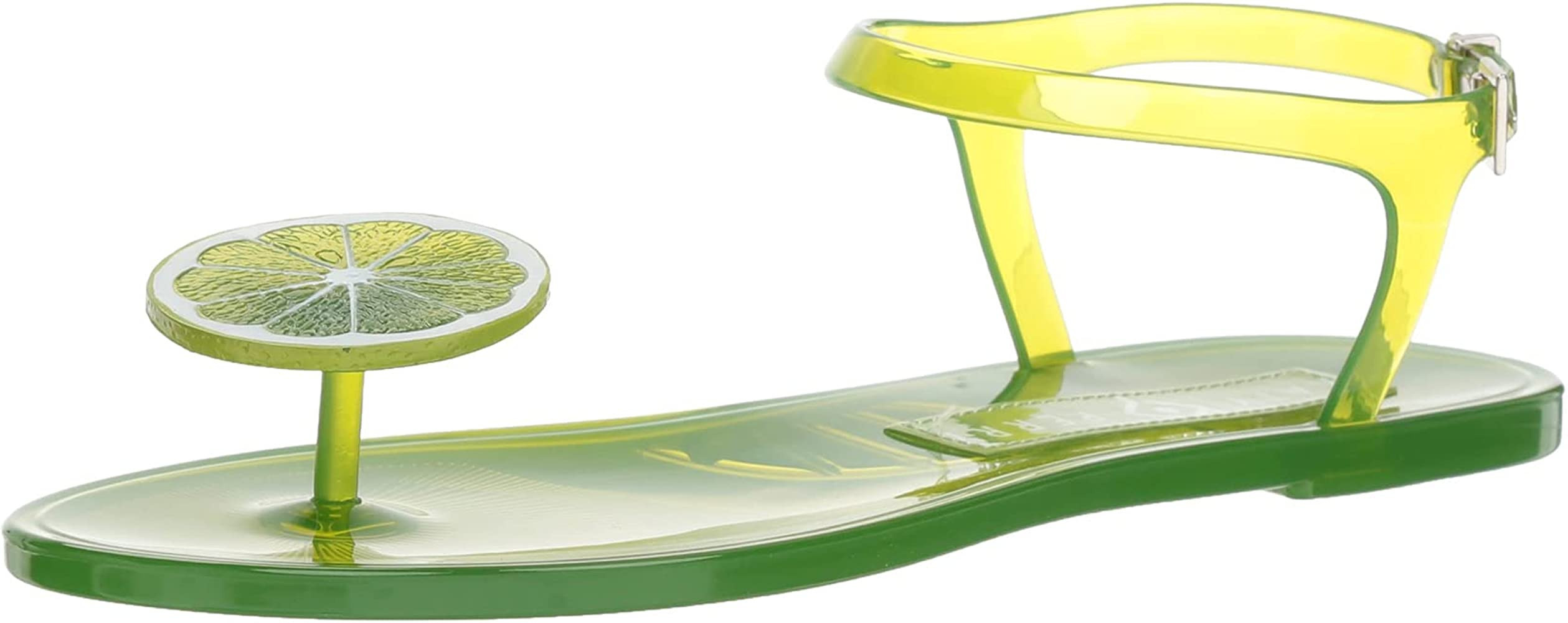 Katy Perry Women's The Geli Flat Sandal Lenon Yellow Lime Green Jelly Sandals Slides Slide Sandals | Amazon (US)