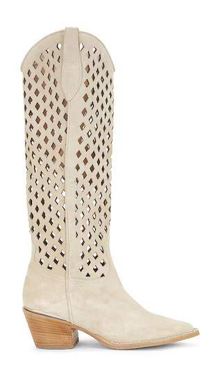 Diamonds Are Forever Cowboy Boot in Sand Suede | Revolve Clothing (Global)