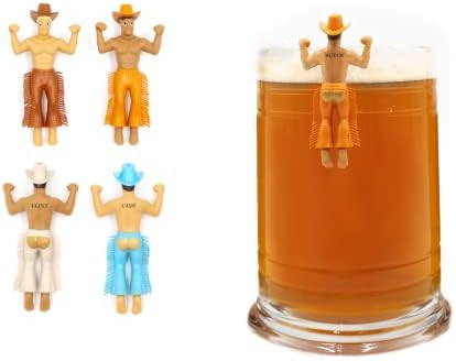 NPW Classic Chaps Reusable Markers, Original Drinking Buddies & Wine Glass Charms Bachelor Bachel... | Amazon (US)