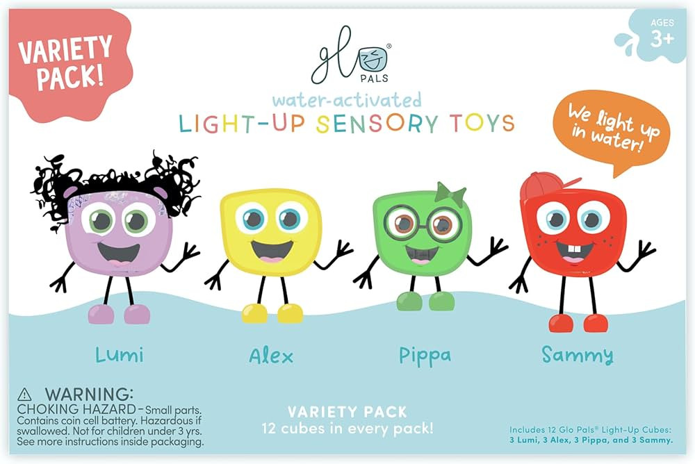 Amazon.com: Glo Pals Water-Activated Light-Up Cubes for Sensory Play – 12 Pack : Toys & Games | Amazon (US)