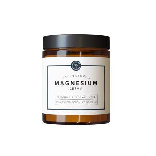 Rowe Casa Organics Natural Magnesium Cream with Raw Shea Butter and Pure Essential Oils – Topical Magnesium Lotion for Sleep, Muscles, and Relaxation – 4 Fl Oz | Amazon (US)