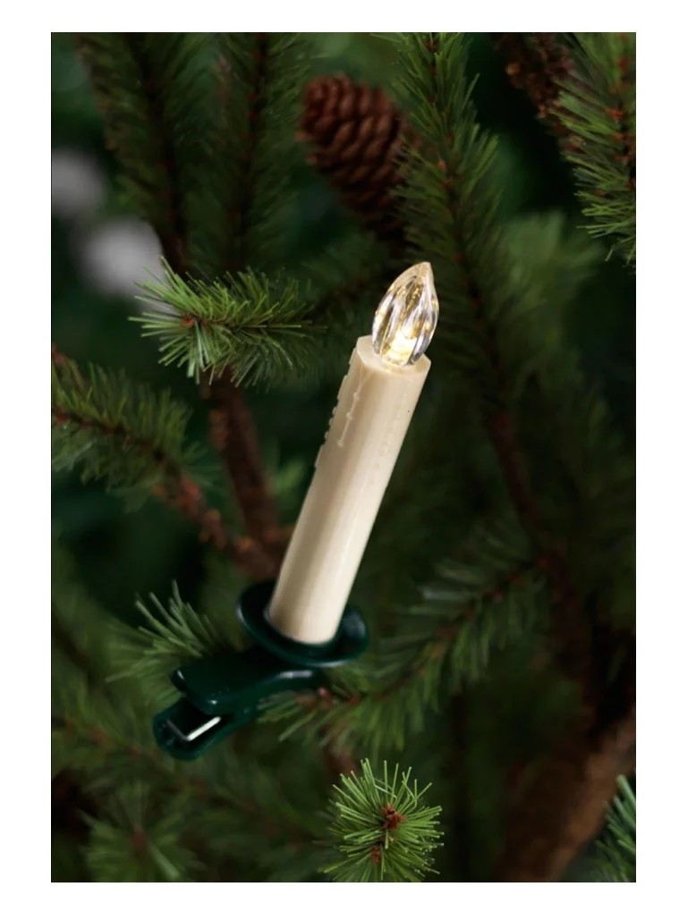 Melrose 12ct Battery Operated LED Candle Clip-On Christmas Lights White - 5.25" Green Wire - Walm... | Walmart (US)