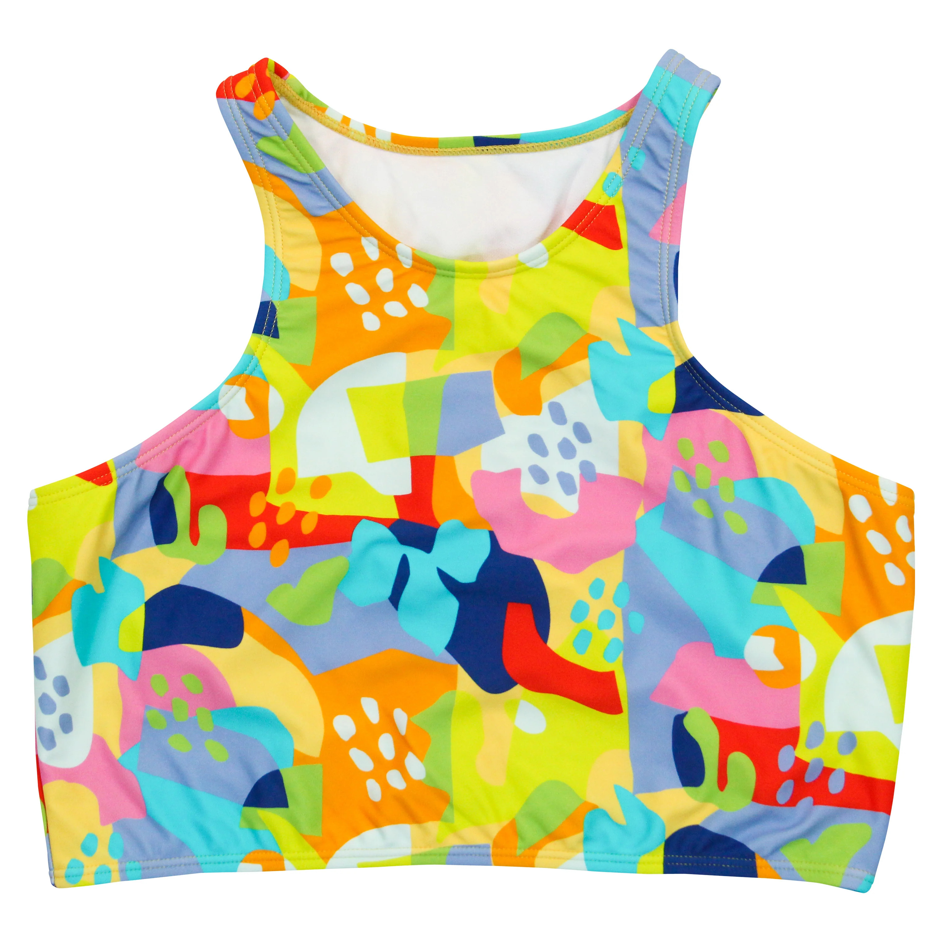 Women's Swim Halter Bikini Top | "Joyful" | UPF 50+ Protection | SwimZip