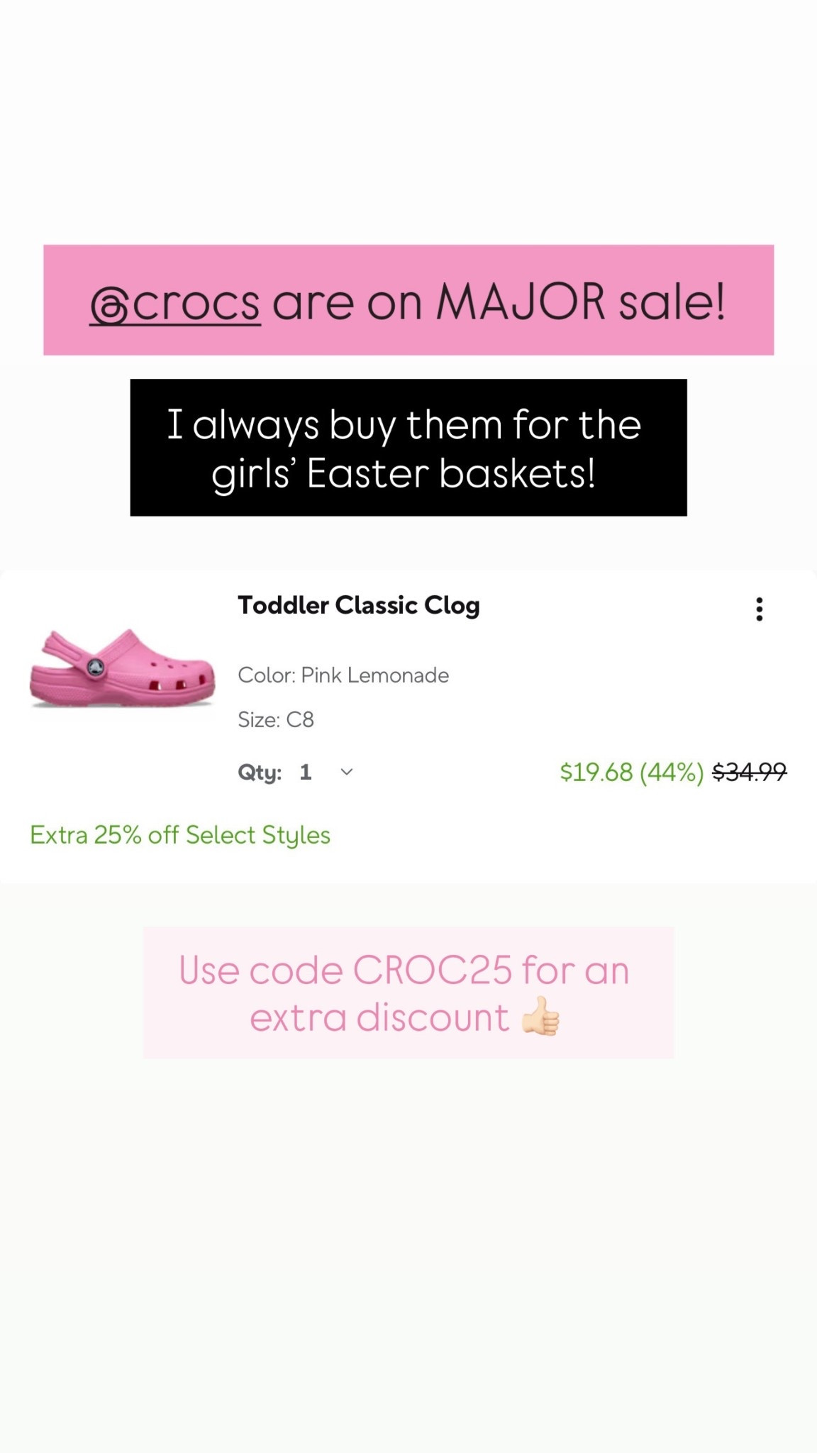 Crocs on sale!

#LTKBaby #LTKSaleAlert #LTKKids