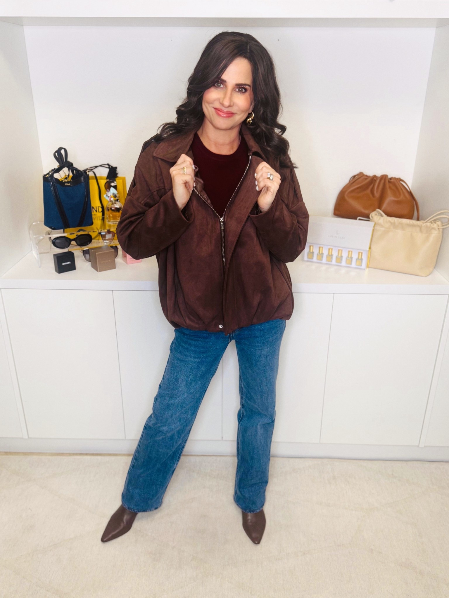 Super soft suede jacket wearing a sm . #falljacket #suedejacket 

#LTKSaleAlert #LTKOver40 #LTKStyleTip