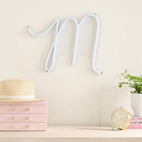 Create Your Own - Single Letter Script Neon LED Wall Light | Pottery Barn Teen