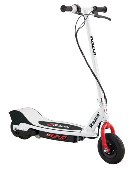 Razor E200 Electric Scooter - White, for Ages 13+ and up to 154 lbs, 8" Pneumatic Front Tire, 200... | Walmart (US)