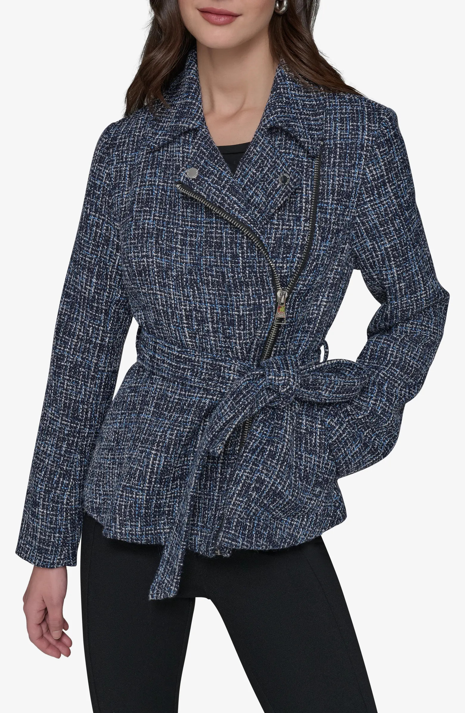 Belted Tweed Moto Jacket | Nordstrom