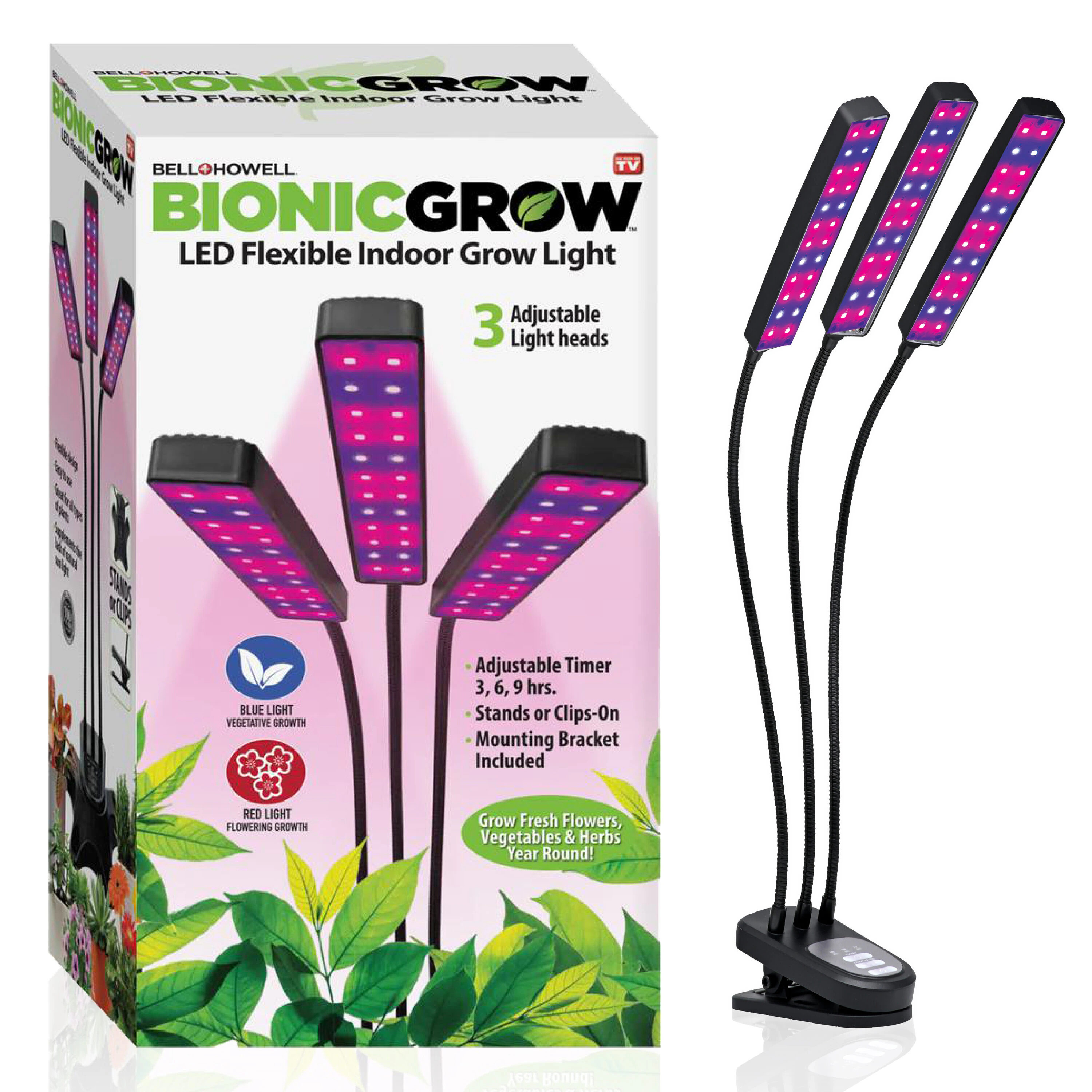 BELL + HOWELL 5.12-Inches Black 6 -Watt Full spectrum LED Clamp light | 8573LQP-36 | Lowe's