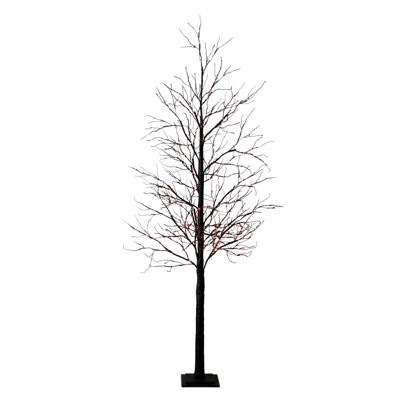 8' Pre-Lit Halloween Black Twig Tree | Wayfair North America