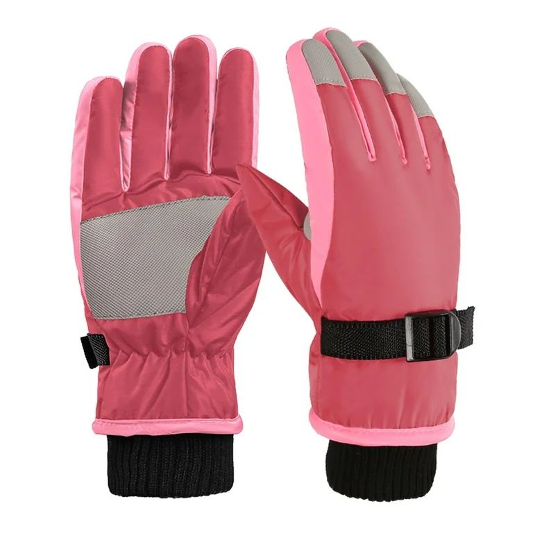Fridja Girls Boys Snow Gloves Kids Ski Winter Gloves Waterproof Windproof Children Warm Gloves 6 ... | Walmart (US)