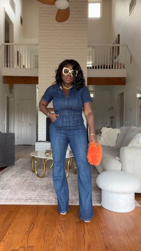 This flare jumpsuit from free people is so flattering! I love this wash of denim, but it comes in seven different colors! I ordered a size large in this jumpsuit 

#LTKSeasonal #LTKshoecrush #LTKstyletip