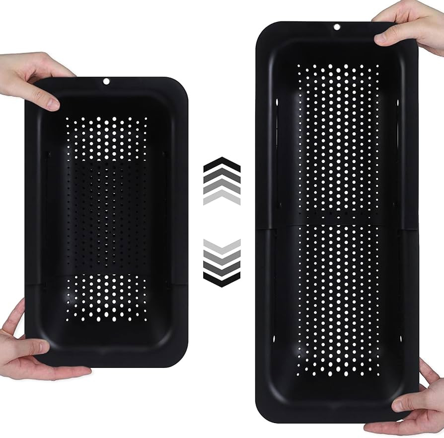 BLUE GINKGO Over the Sink Colander Strainer Basket - Wash Vegetables and Fruits, Drain Cooked Pas... | Amazon (US)