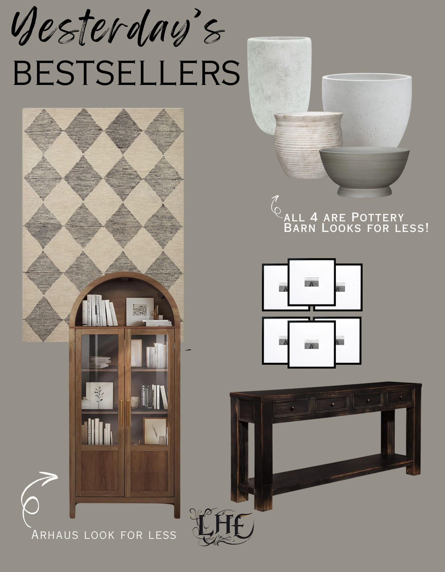 My audiences favorites! Shop these finds by clicking the thumbnails below 👇. Diamond rug, bedroom rug, living room rug, gallery wall, picture frame, oversized gallery wall frames, wall decor, pots, planters, outdoor patio, outdoor decor, porch, patio, patio decor, console table, entryway table, cabinet, storage cabinet, dining room cabinet 

#LTKHome #LTKSaleAlert #LTKSeasonal