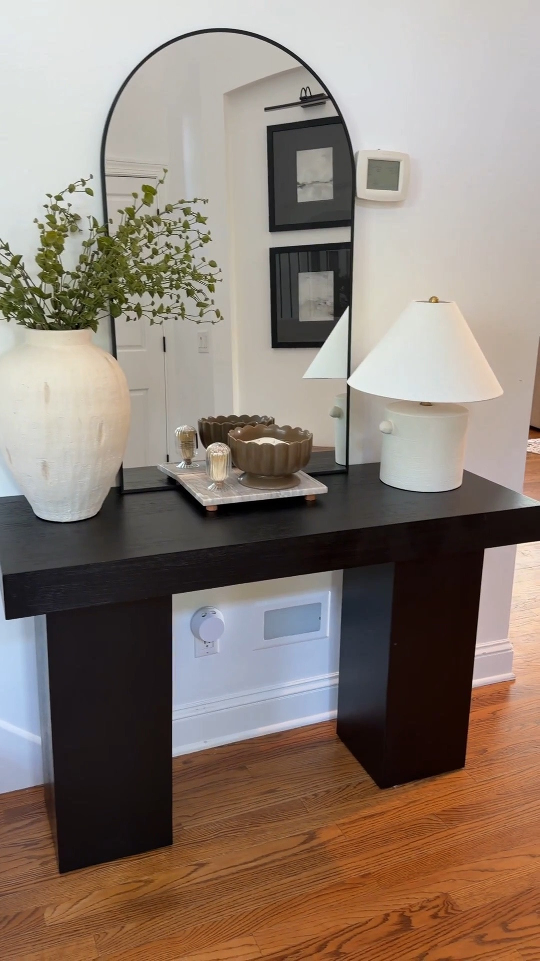 Did a front console table refresh! This console table feels so high end is solid wood but with a Wayfair price! Amazon mirror and Target stylings. I’m obsessed with the lamp you guys. It’s perfection.

#LTKHome