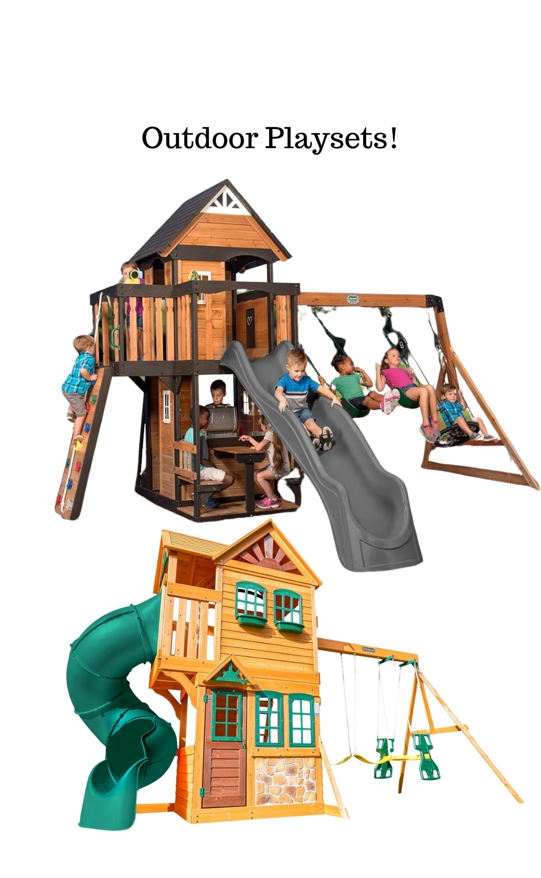 Outdoor playsets that will keep your toddlers busy for HOURS 🤍☀️
Perfect for spring + summer backyard fun, gross motor play, and screen-free time!
Think slides, swings, climbing + imagination play all in one 🙌
#backyardideas #toddleractivities #outdoorplay #momlife #springfinds #ltkfamily #amazonfinds #backyardplayset 

#LTKKids #LTKmomlife #LTKSeasonal